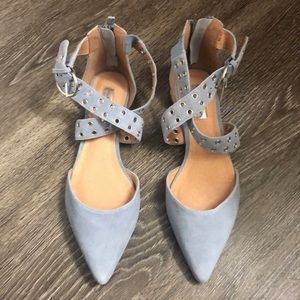 Halogen Molly Pointed Toe Flats Buckle Closure